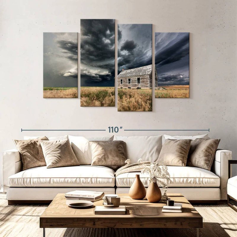 Alvord Supercell Over Schoolhouse, 54" H x 84" W