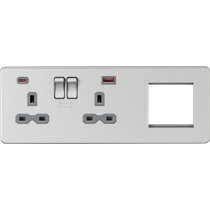 kalb, Einbau USB-Hub, Silbergrau, Steckdose für Smartphone, Tablet,  E-Reader Möbeleinbau 12V