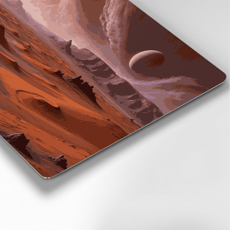 Art mural en métal Space Mars, H 240 po x l 288 po x P 0,05 po