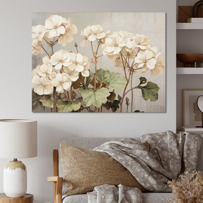 " Minimalism Beige Geraniums III "