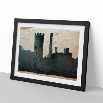 Castle Torn Paper - Single Picture Frame Print
