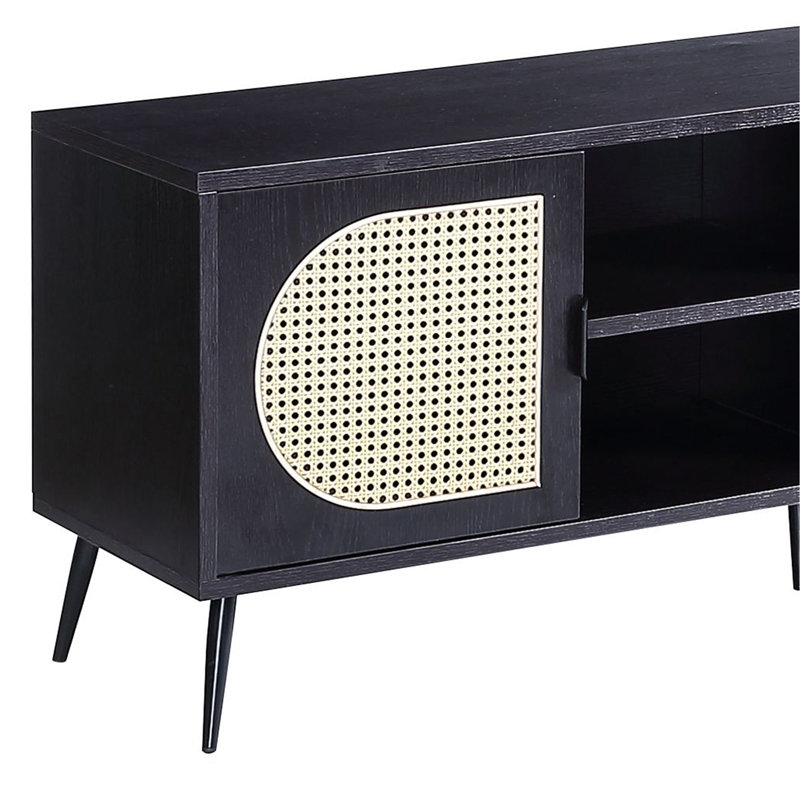 Meuble télé noir avec pieds en métal