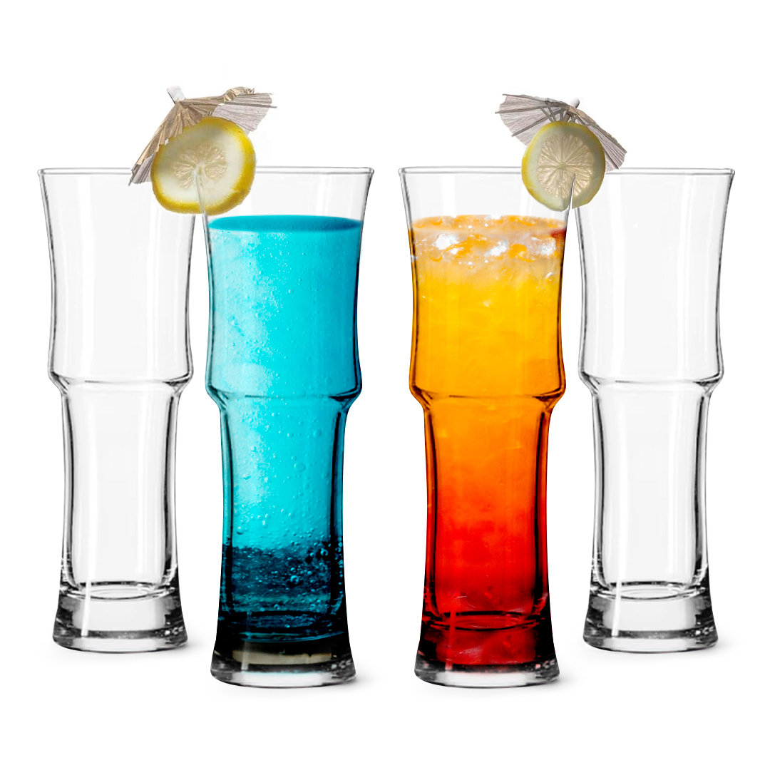 Tall Cocktail Glasses - Handcrafted Cocktail Glass Set (15oz) (Set of 4) Lemonsoda