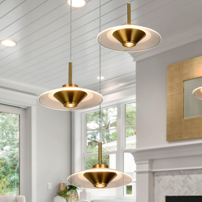 Ferrara 3-Light LED Cone Pendant Light with Adjustable Height