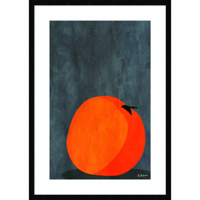 «Calmly Sleeping Apple» par Bo Anderson, impression sur bois encadrée