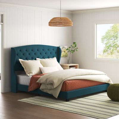Upholstered Wingback Bed