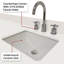 Design moderne 48 po X P 22 po D Meuble-lavabo simple avec comptoir en marbre de culture et robinet