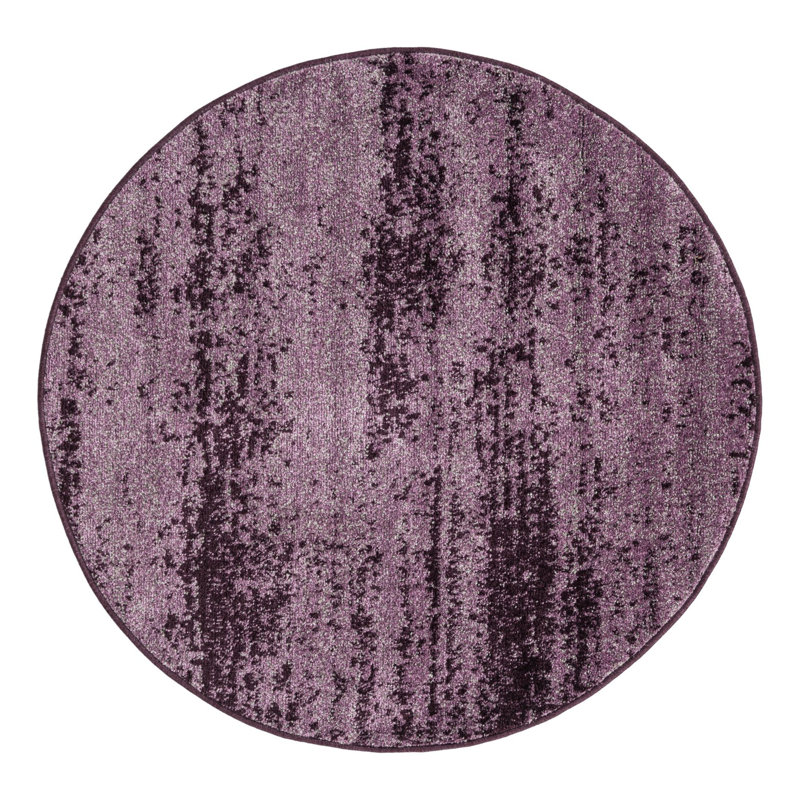 Tapis mauve Roshaunda, Rond 4 pi 1 po x 4 pi 1 po