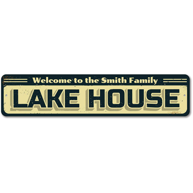 Panneau «Family Lake» en aluminium, H 4 po x l 18 po x P 0,04 po