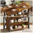 55-inch Kitchen Stationary Island with Storage,Center Bar Table with 3-Tier Storage for Kitchen, Dining Room