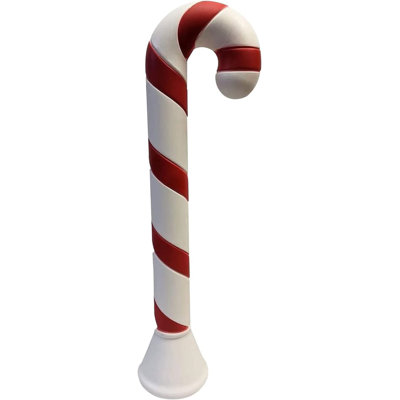 PMU Christmas Light-Up Candy Cane - Blow Mold Plastic Statue Illuminated with 6' Cord and Light