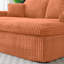 Chaise longue orange surdimensionnée 64 po x 46 po, lit rembourré avec fausse fourrure douce, conception ergonomique confortable pour la sieste dans la chambre à coucher, lecture d'éponge à haute densité, structure-46722027
