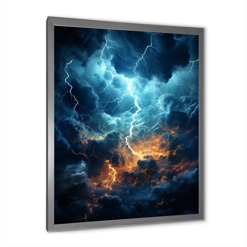 Lightning Ethereal Lightning II, reproduction d'art sur toile, Argenté, H 32 po x l 16 po x P 1 po