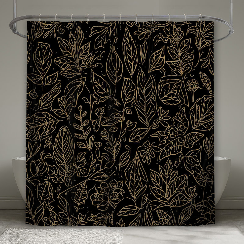 Rideaux de douche Gold Leaf, L 70 po x H 84 po