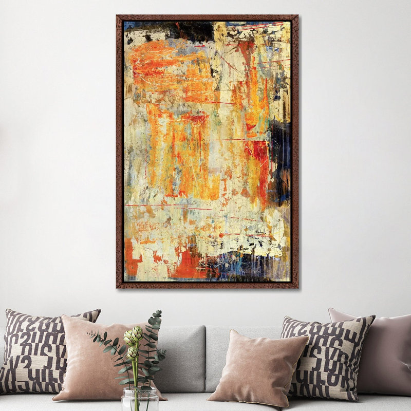 Jaipur - Painting on Canvas, 152.5 cm H x 101.5 cm W, Classic Brown Wood Framed