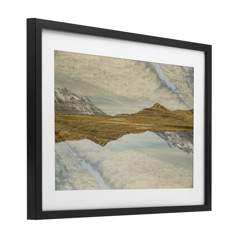 «Reflecting Prairie Scenery», reproduction d'art sous verre encadrée par Robin Vandenabeele, H 14 po x l 20 po