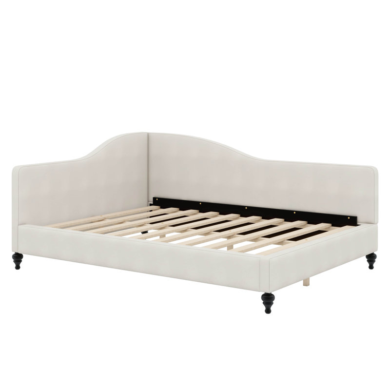 Lit de jour en lin Linen, Lit simple, Beige