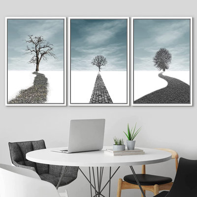 Tree " Cobblestone & Dirt Paths To Trees " 3 - Pieces