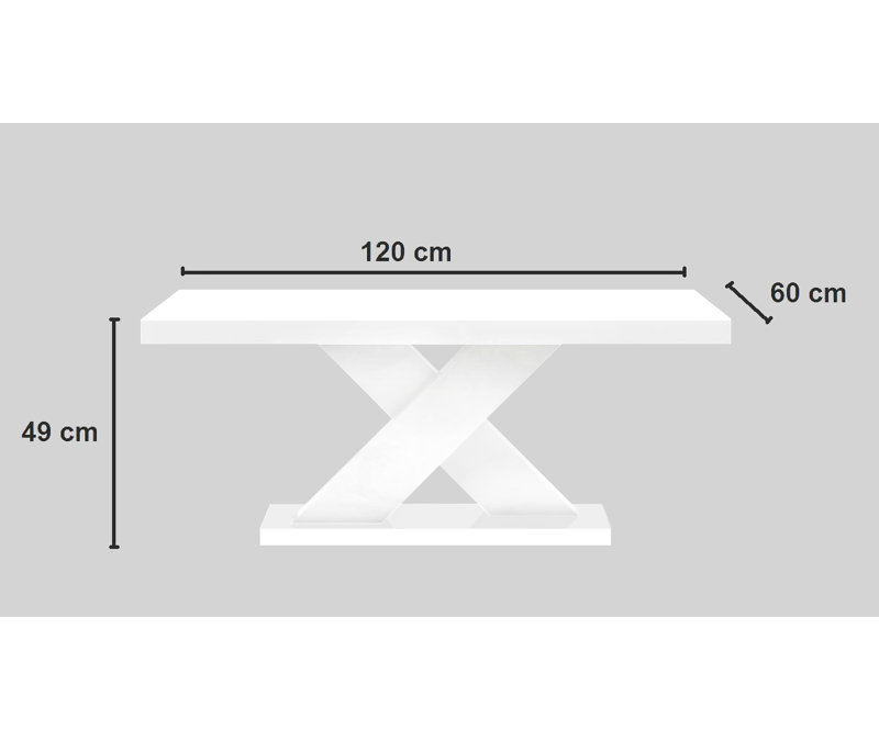 Michael Cross Legs Coffee Table, High gloss black/white