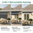 Retractable Patio Awning with Valance, Aluminum Frame, Polyester-123014870-123014871