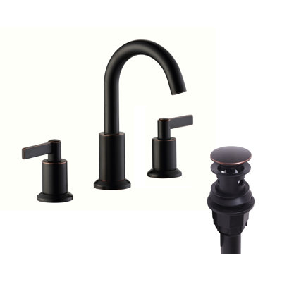 Widespread 2-handle Bathroom Faucet with Drain Assembly