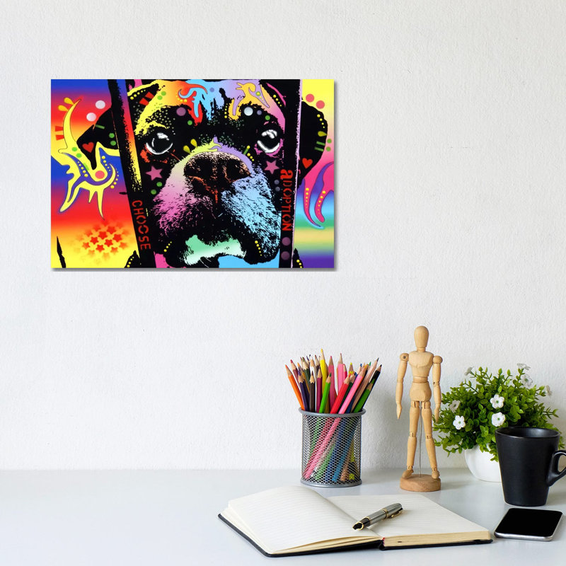 Choose Adoption Boxer by Dean Russo - Wrapped Canvas Print, 20.32 cm H x 30.48 cm W