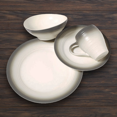 Mikasa Swirl 4-Piece Place Setting, Service for 1