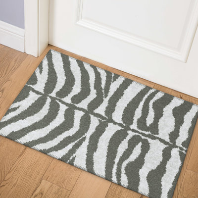 Chenille Washable Animal Print Indoor / Outdoor Rug