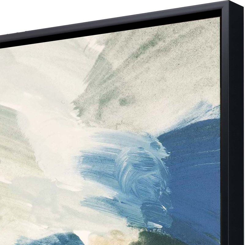 Color Meld Abstract Canvas Print with Black Frame