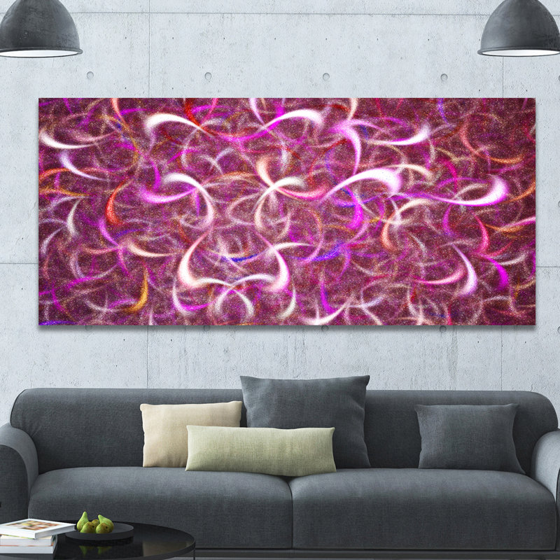 « rose aquarelle fractal pattern », impression sur toile, H 28 po x l 60 po x P 1,5 po
