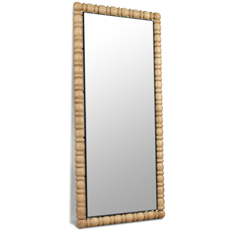 Aubrey Accent Mirror, 65" x 29", Bleached Natural Oak