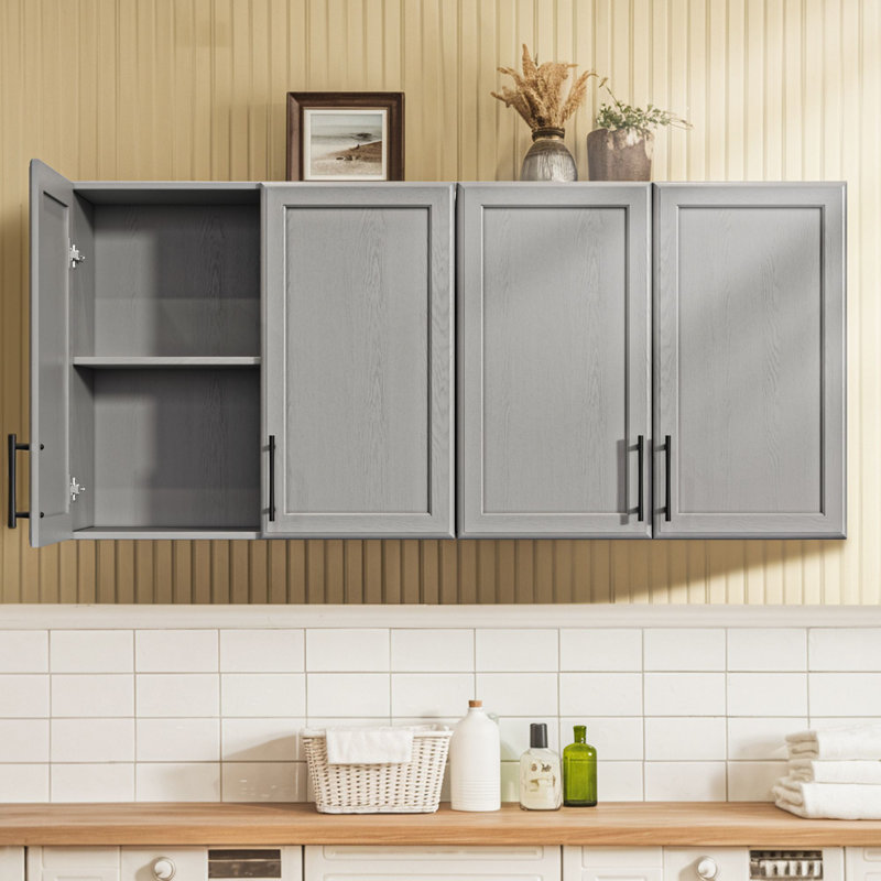 48" Laundry Wall Amount Cabinet, Gray