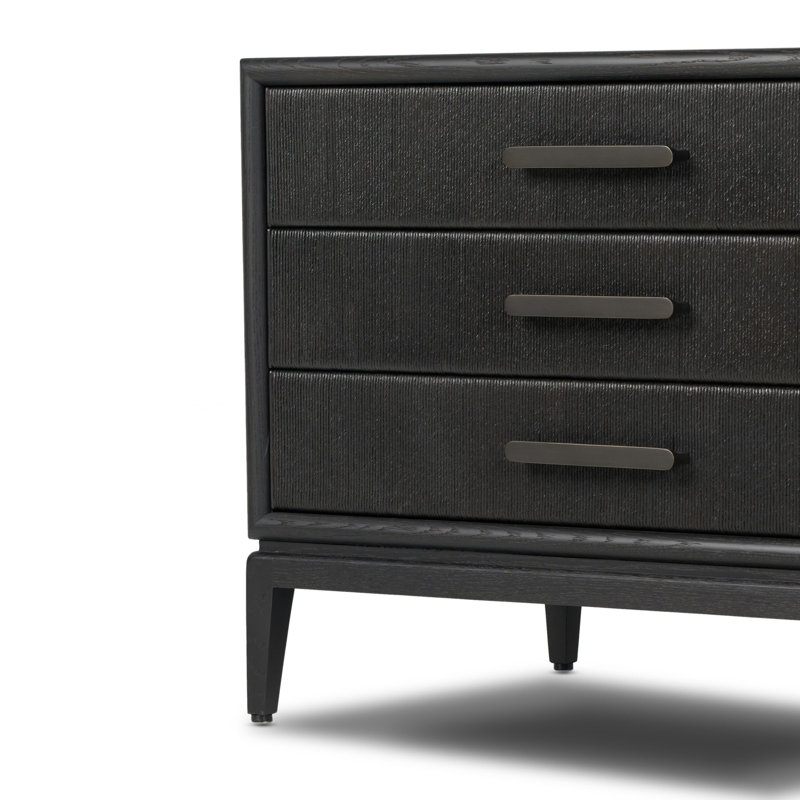 Rosenell Closed Nightstand, Black
