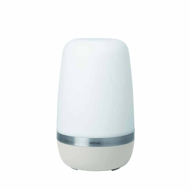 Spirit Battery Powered Integrated LED Outdoor Table Lamp, White/Moonbeam, 9.8" H x 5.9" W x 5.9" D