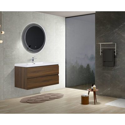Ensemble de meuble-lavabo mural simple l 42 po Bacup