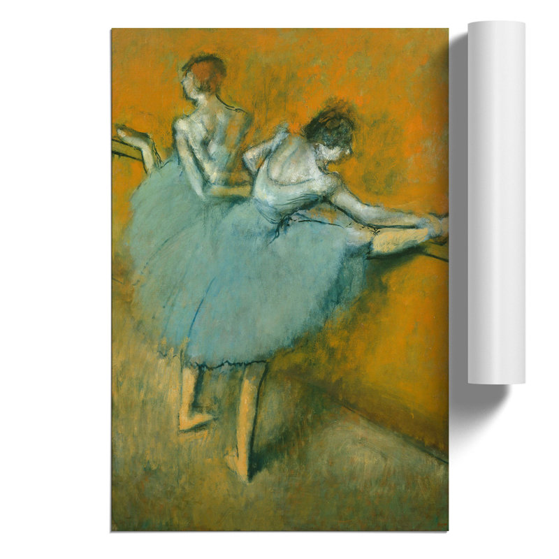 Ballet Ballerina Dancers At The Bar by Edgar Degas - No Frame Painting, 42cm H x 30cm W x 0.1cm D