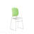 4-Piece Set Modern Stackable Chair, White And Green Color Combination, Polypropylene Seats And Fiberglass Reinforced Backs, Dimensions 18.9 X 19.7 X 34.45 Inches-1898613214