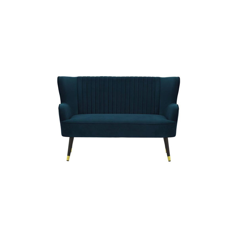 Airiel 2 Seater Velvet Sofa, Blue
