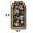 Black Rose Mosaic Arch Runner Rug