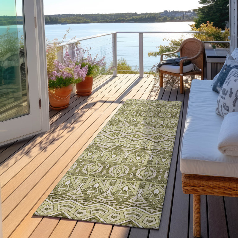 Tapis intérieur / extérieur Maliana, Tapis de couloir 2 pi 3 po x 7 pi 6 po
