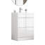 Ensemble de meuble-lavabo 24 po avec lavabo 24 po, armoire de salle de bain 2 tiroirs, armoire de salle de bain autoportante à assemblage rapide, système de fermeture en douceur, lavabo en céramique à bordure épaisse unique, conception sans poignée, blanc brillant