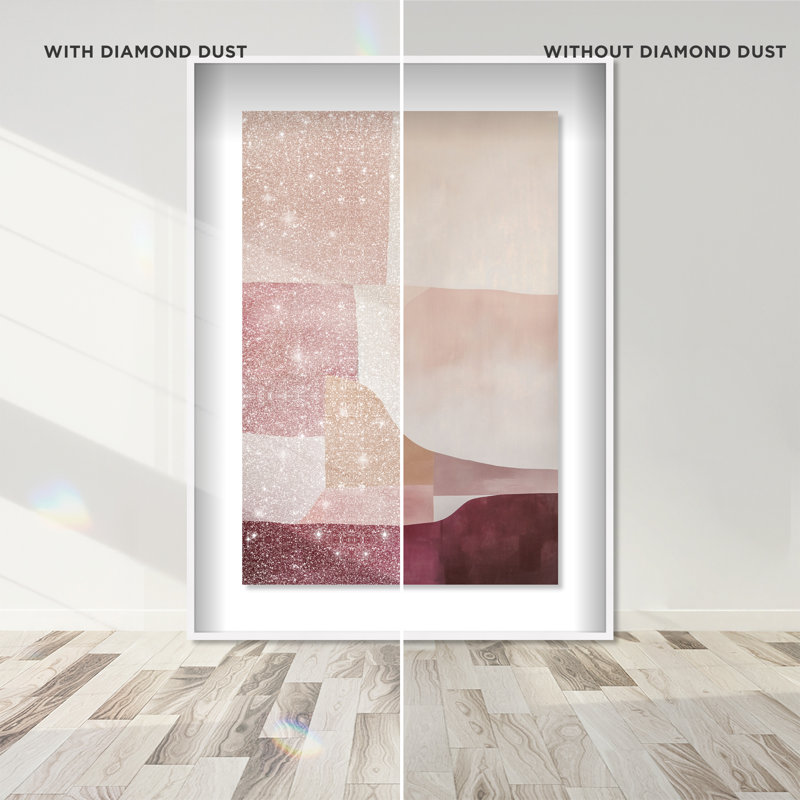Ruby Dreams II Shadowbox Abstract Print by Oliver Gal, Black Frame, 10 x 15, White Frame, 25.5"H x 17.5"W