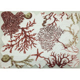 Coral Cotton Scalloped Placemats