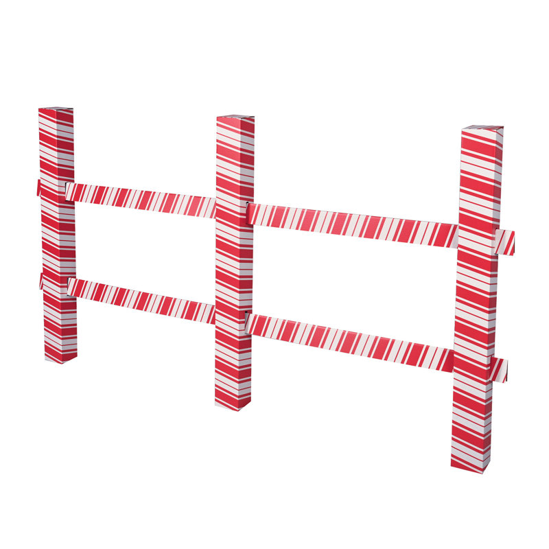 Accessoire de clôture de Noël en canne à sucre 3D