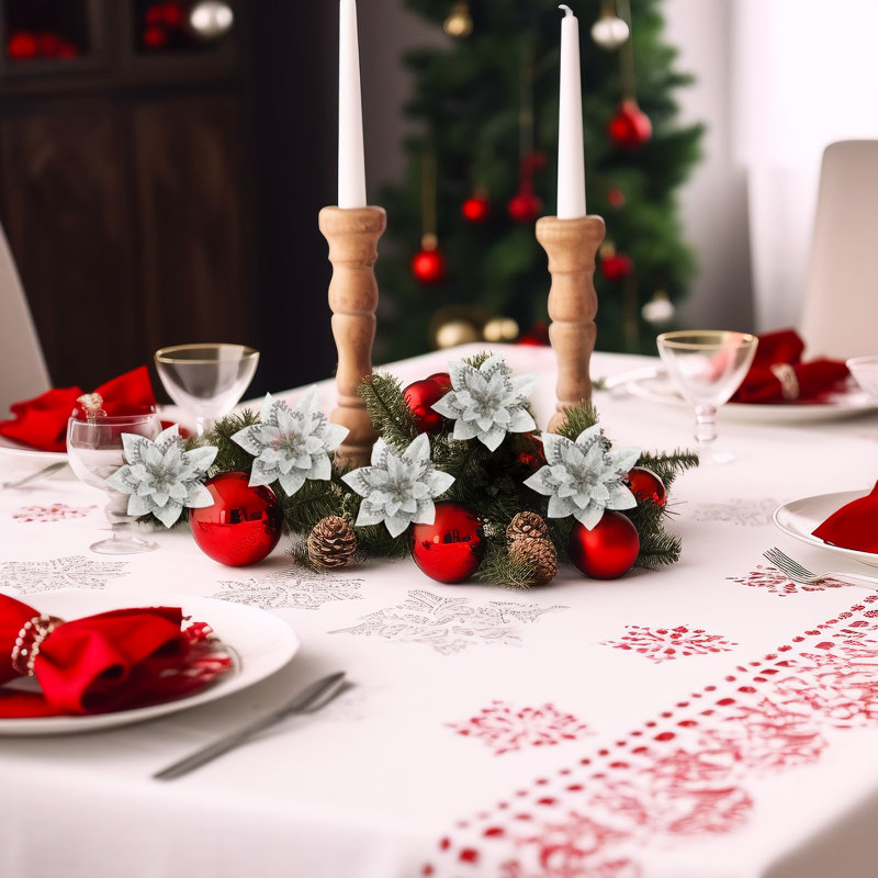 Arbre de Noël fleurs artificielles - ensemble de 12, Argent
