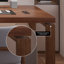 Bureau rectangulaire en bois massif noyer clair-110909417