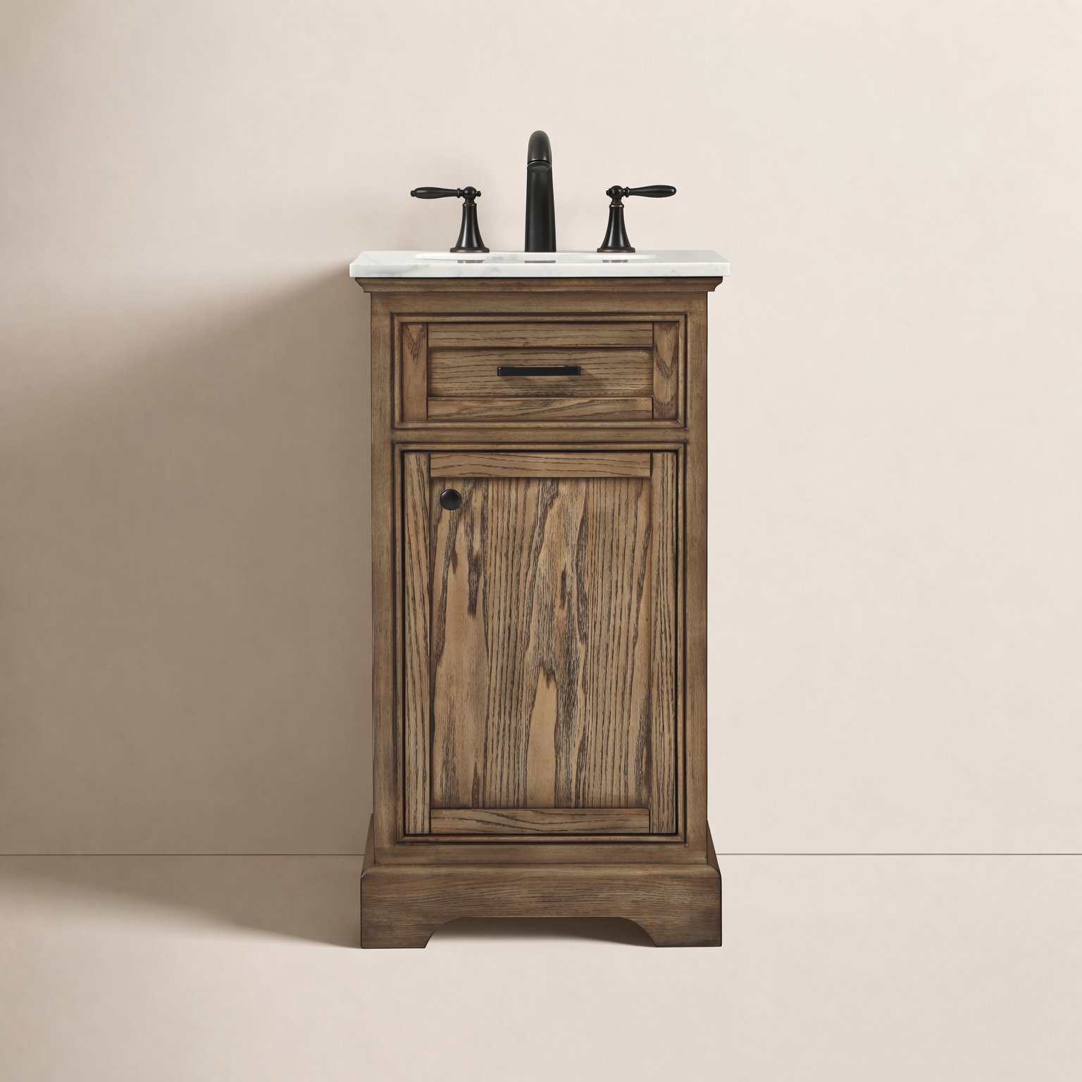 Hermes 19'' Single Bathroom Vanity, Dark Brown