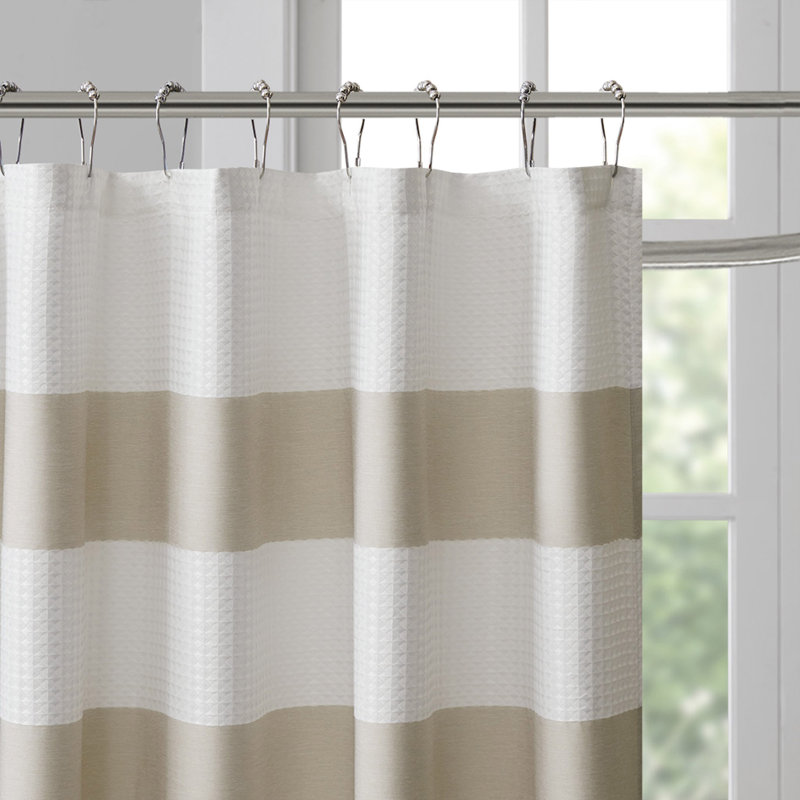 Rideau de douche Waffle Weave, H 72 po x l 72 po, Taupe incorrect
