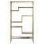 Étagère à 5 niveaux, étagères en faux marbre moderne, cadre en laiton, 40 x 13,5 x 72 po, bibliothèque de rangement ouverte, quincaillerie anti-basculement.