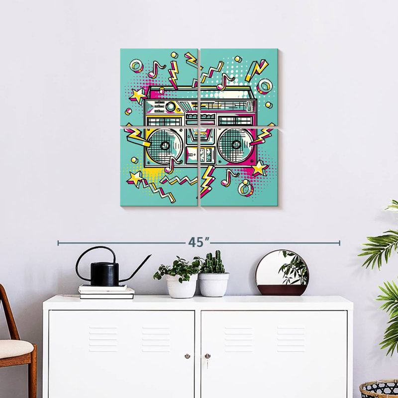 Abarca Funky Boombox, H 26 po x l 26 po